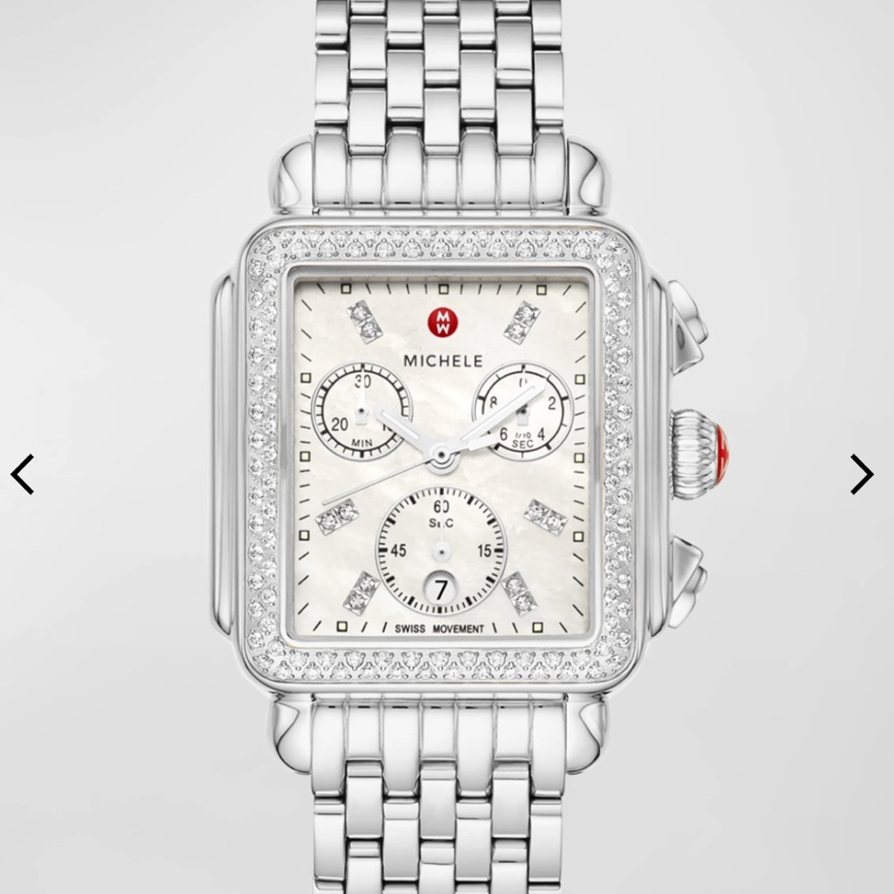 Michele Deco 18mm watch with diamonds